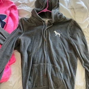 PINK velour hoodie